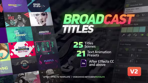 Videohive - TypeX - Broadcast Pack: Title Animation Presets Library V5.1 - 20233979
