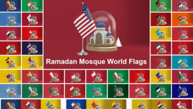 أعلام مسجد رمضان العالمية
