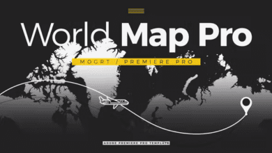 Videohive World Map Pro MOGRT Premiere Pro 43415211