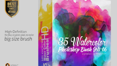 Hi-Res Water color PS Brush Set 6