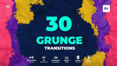 Videohive Grunge Transitions 43574021