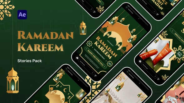 Videohive - Ramadan Kareem Stories Pack Video Display After Effect Template 44519681