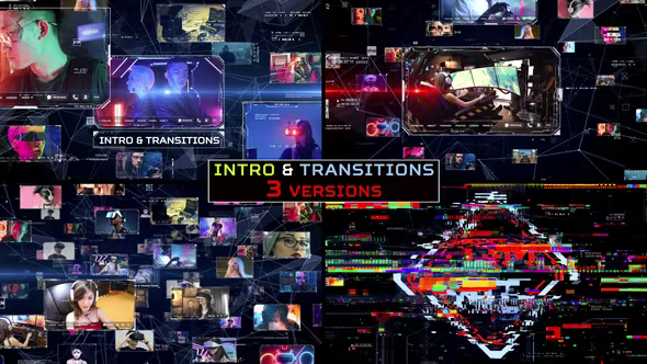 Videohive - Cyber Network Intro and Transitions - 44033471
