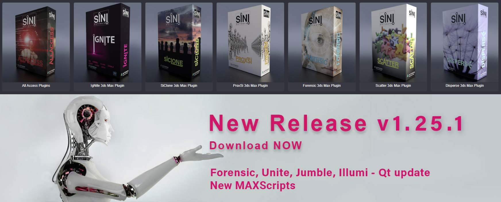 SiNi Software Plugin V 1.25.1 for 3ds Max 2018, 2021, 2022, 2023