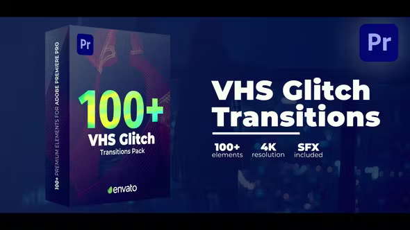 Videohive VHS Glitch Transitions 44044176