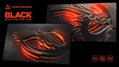 Videohive - Black Epic And Fire Logo - 43743765