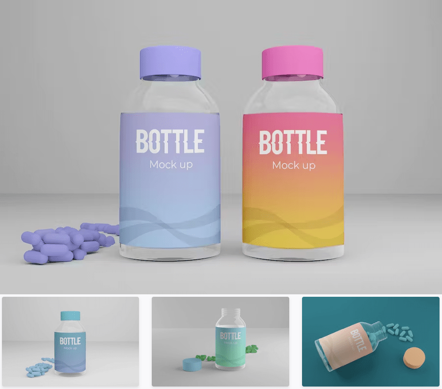 Pill Bottle Mockups - FDNTEQG
