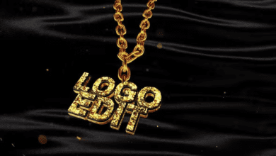 Videohive Golden logo on the chain 45095885