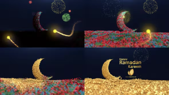 Videohive Happy Ramadan logo reveal 44446024