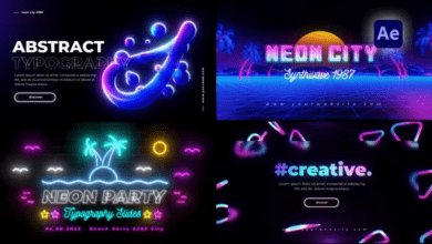 Videohive - Neon Retro Typography 45506392