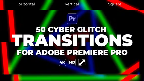 Videohive Cyber Glitch Transitions For Premiere Pro 44962978