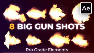 Videohive - Big Gun Shots Gunfire 1 - 45485639