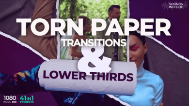 Videohive - Torn Paper Transitions - 46176951