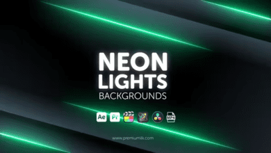 Videohive - Neon Lights Backgrounds - 46301804