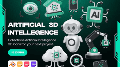 Artificial Intelligence 3D Illustration