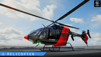 Photorealistic Helicopter in Blueprints - UE Marketplace