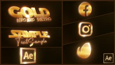 Videohive - Gold Retro Logo Intro - 46704455