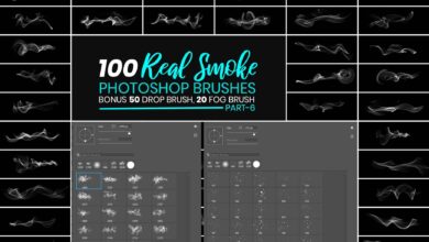 Real Smoke Photoshop Brushes Bundle