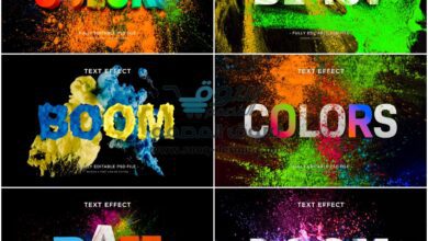 Color Explosion Text Effect Design Collection