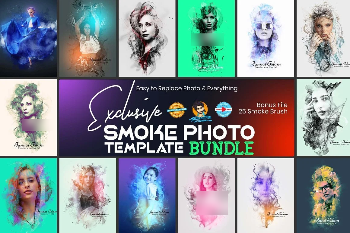 Exclusive Smoke Photo Effect Bundle | Actions ~ Creative Market