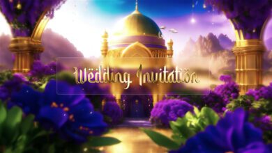 Videohive 3D Arabic Character Wedding Invitation Video Display 47980947