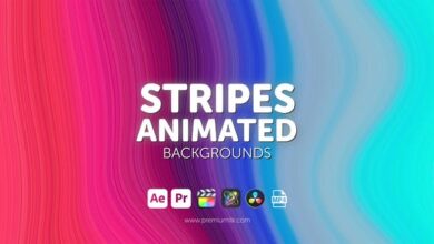 Videohive Stripes Animated Backgrounds 48124040
