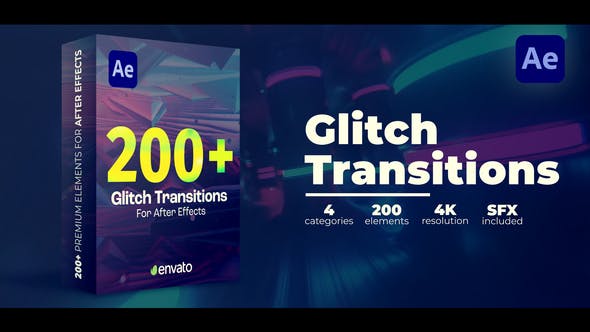 Videohive Glitch Transitions 48875751