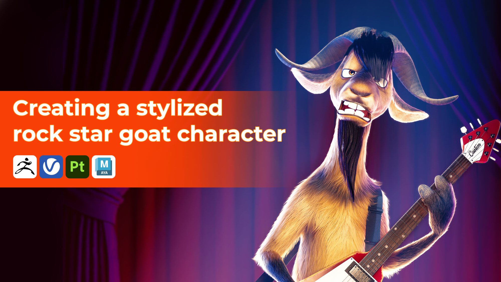 Udemy - Creating a stylized rock star goat character