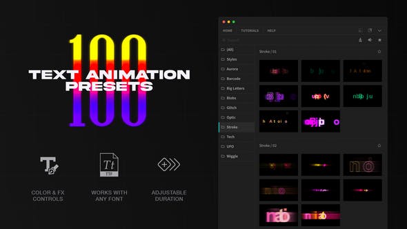Videohive 100 Text Presets for Premiere Pro 48408761