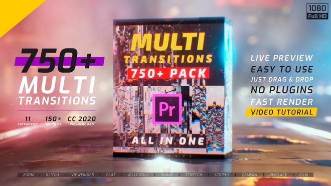 Multi Transitions Pack 750+ 745934 - Premiere Pro Templates