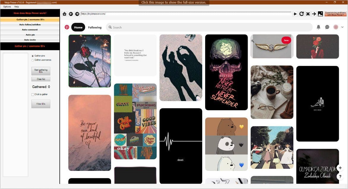 تحميل بوت Pinterest كامل Ninja Pinner (Pinterest bot) 7.7.7.8