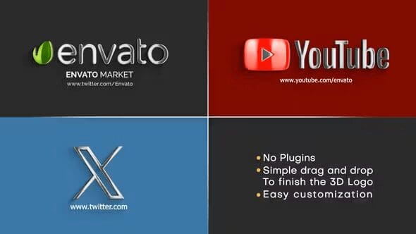 Videohive 3D Metallic Logo 49988699