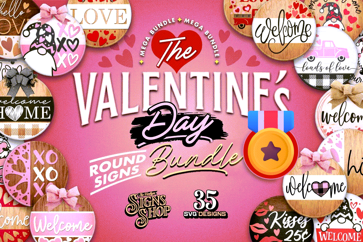 The Valentine's Day Round Sign Bundle