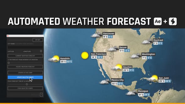Videohive - Automated WEATHER Forecast - WORLD Weather - 49477134