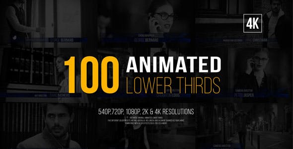 Videohive - 100 Animated Lower Thirds - 20477107