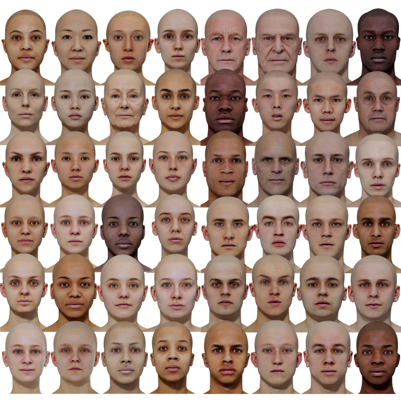 3D Scan Store - Male & Female 78x HD Head Scans Pack