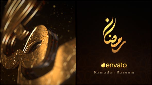 Videohive - 3D Gold Ramadan Kareem Logo Intro - 51275987 - Project for After Effects