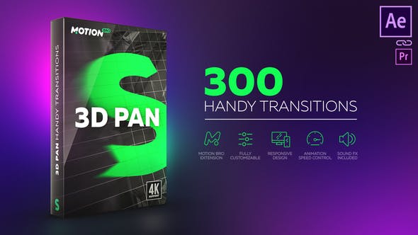 Videohive - 3D Pan Transitions - 21416030 (22 March 2024)