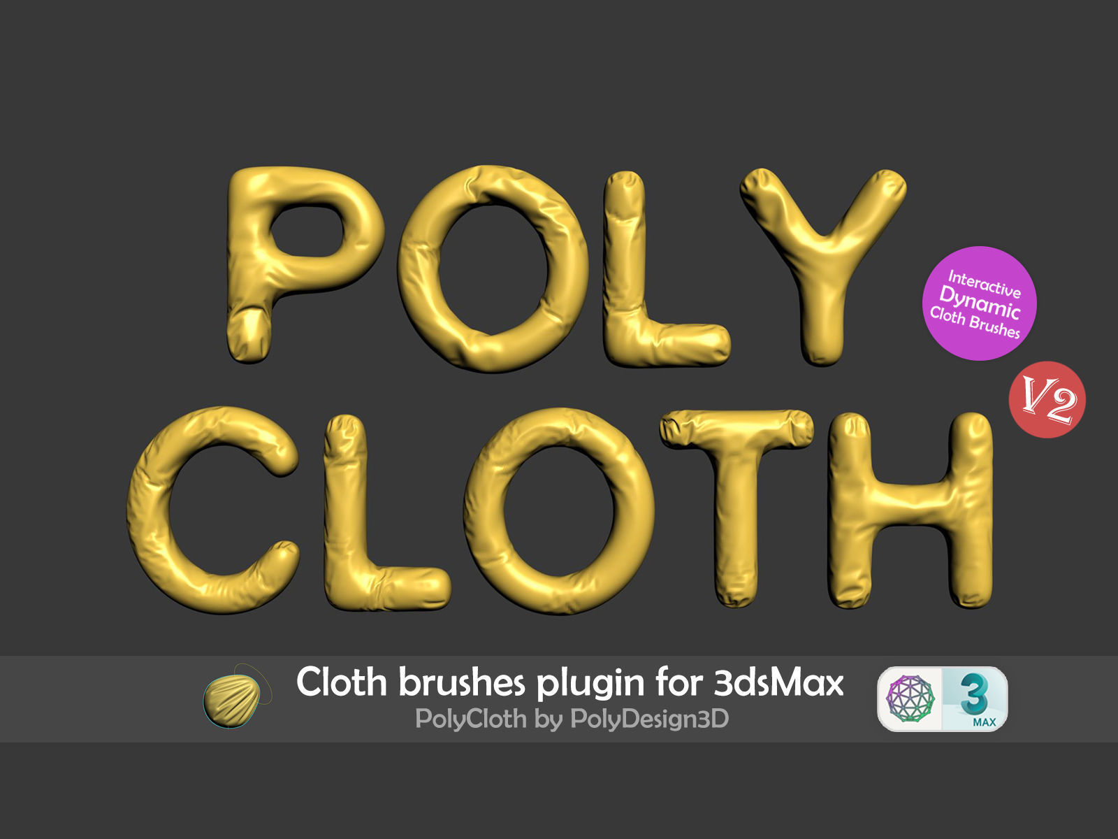 PolyCloth V2.06 ClothBrush Plugin for 3ds Max 2016-2024