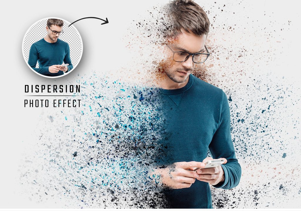 Dispersion Ashes Decomposition Photo Effect Mockup 540340860
