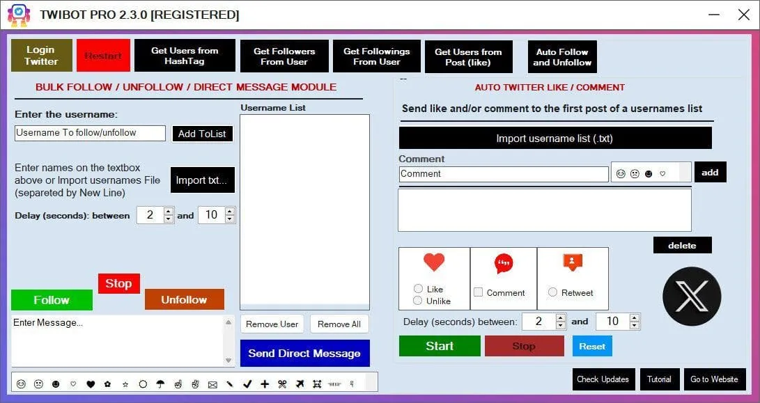 تحميل بوت تويتر 2024 كامل TwitBot Pro 2.3.5