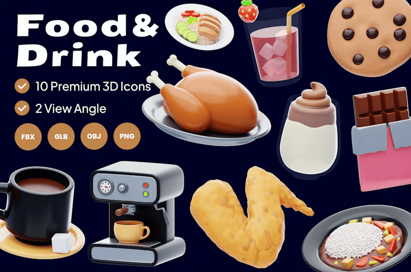 Food & Drink 3D Icon BNQ5SQQ
