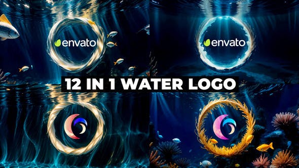 Videohive - Underwater Abstract Logo Reveal - 52556056
