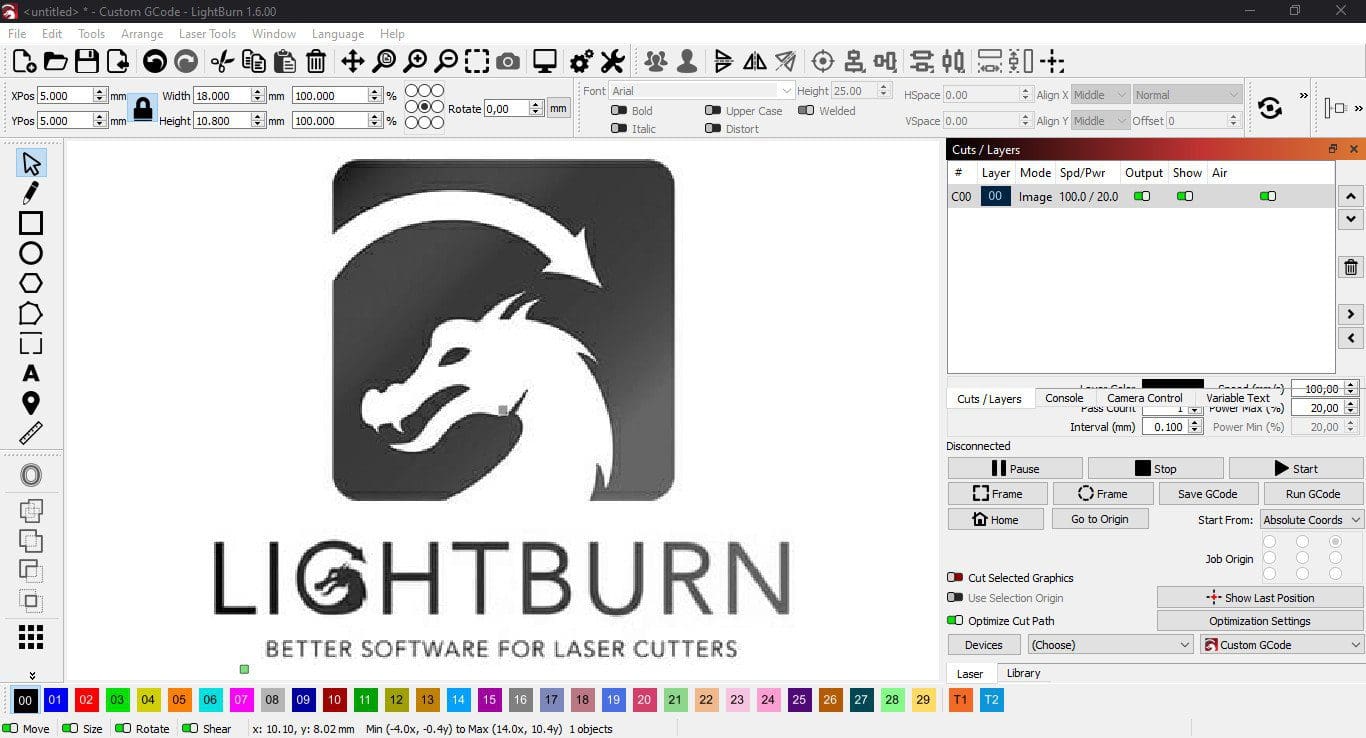 LightBurn 1.6.00 Full Version