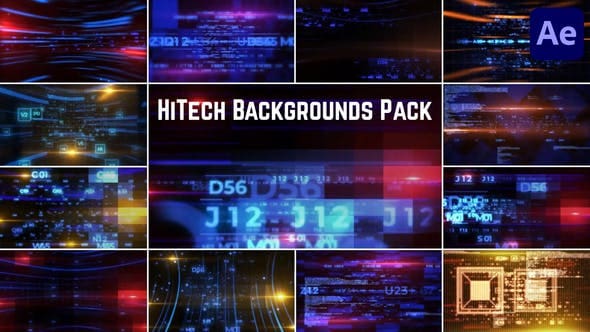 Videohive - HiTech Backgrounds Pack for After Effects - 53099212