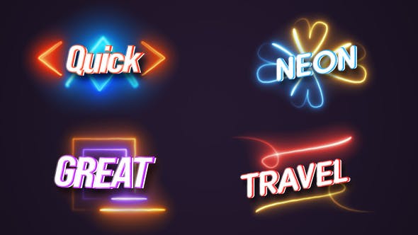 Videohive - Neon Titles Animation - 53300149