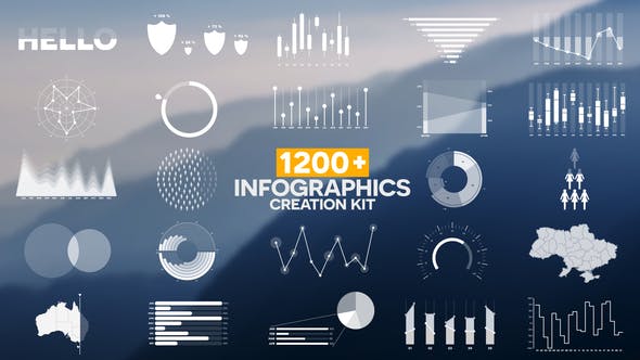 Videohive - 1200+ Infographics Pack - 39627367