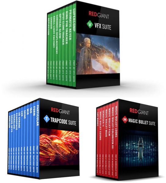 Red Giant Trapcode Suite 2024.2.2 / Magic Bullet Suite 2024.3.1 / VFX Suite 2024.2.3