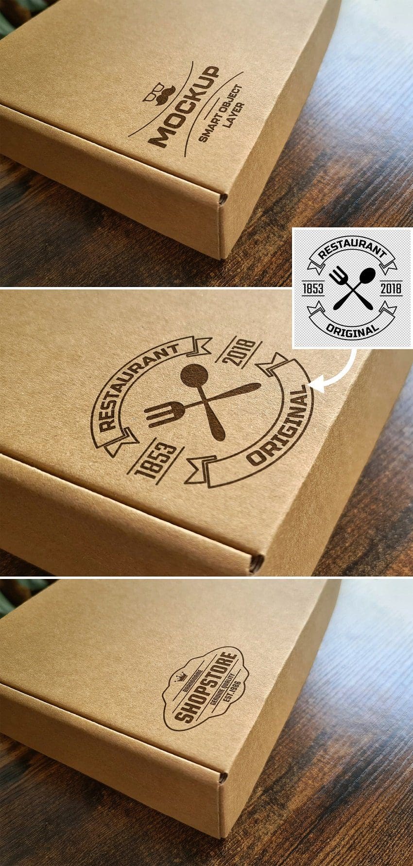 Carboard Box Mockup with Printed Logo 454627626