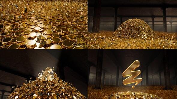 Videohive - Golden Treasure Logo Reveal - 53990855